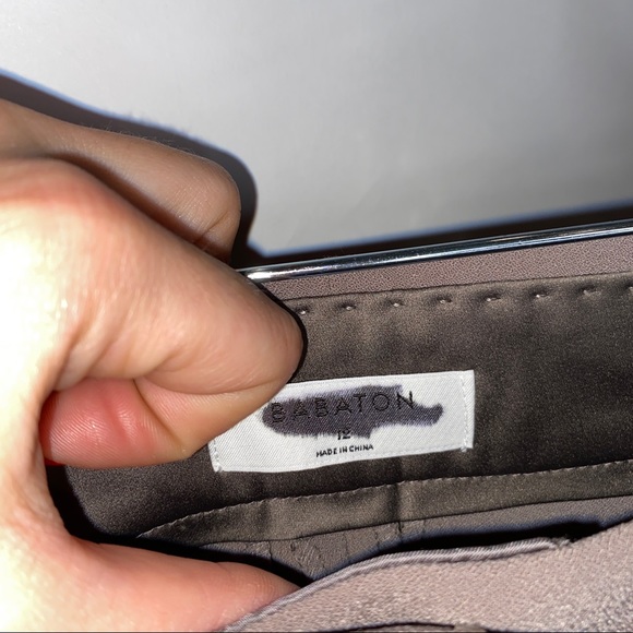 Aritzia Babaton Renzo Pant Slim Fit Trouser TAUPE - Picture 13 of 13